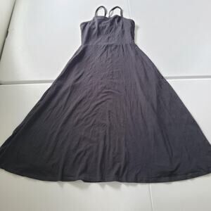 Pact Dress Womens Small Black Organic Cotton A-Line Spaghetti Strap Sustainable